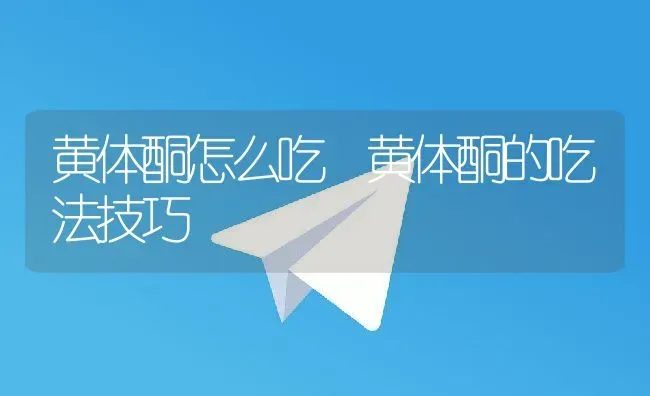 黄体酮怎么吃 黄体酮的吃法技巧 | 养殖资料投稿