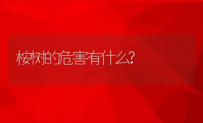 桉树的危害有什么? | 养殖资讯