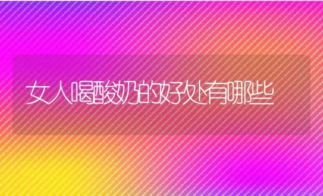 女人喝酸奶的好处有哪些 | 养殖资料投稿