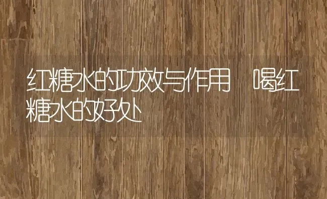 红糖水的功效与作用 喝红糖水的好处 | 养殖资料投稿