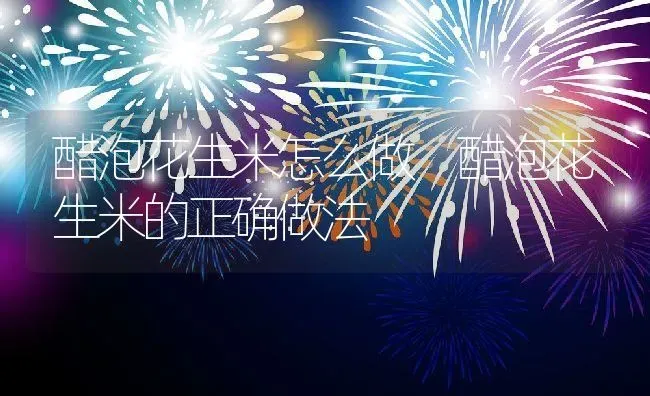 醋泡花生米怎么做 醋泡花生米的正确做法 | 养殖资料投稿
