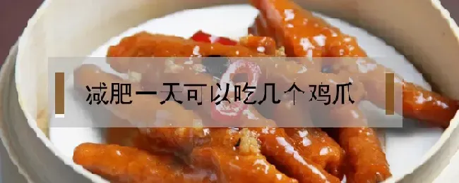 减肥一天可以吃几个鸡爪