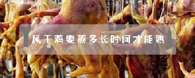 风干鸡要蒸多长时间才能熟