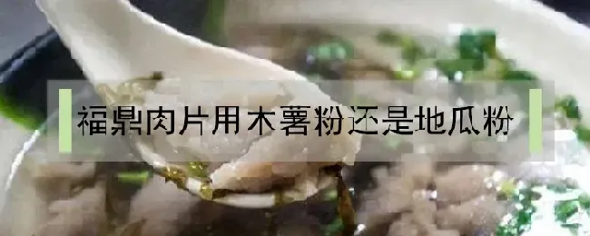 福鼎肉片用木薯粉还是地瓜粉