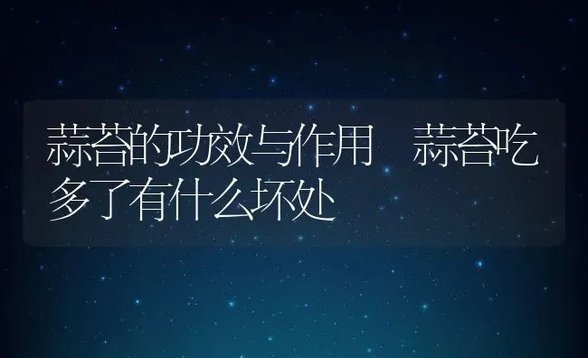 蒜苔的功效与作用 蒜苔吃多了有什么坏处 | 养殖资料投稿