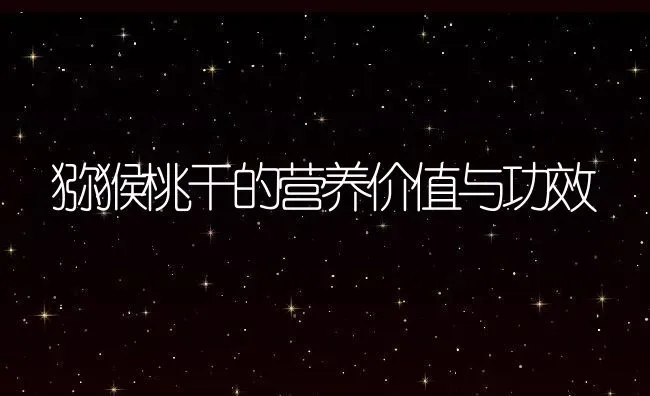 猕猴桃干的营养价值与功效 | 养殖资料投稿