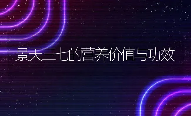 景天三七的营养价值与功效 | 养殖资料投稿