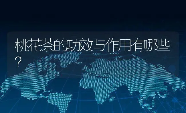 桃花茶的功效与作用有哪些？ | 养殖资料投稿