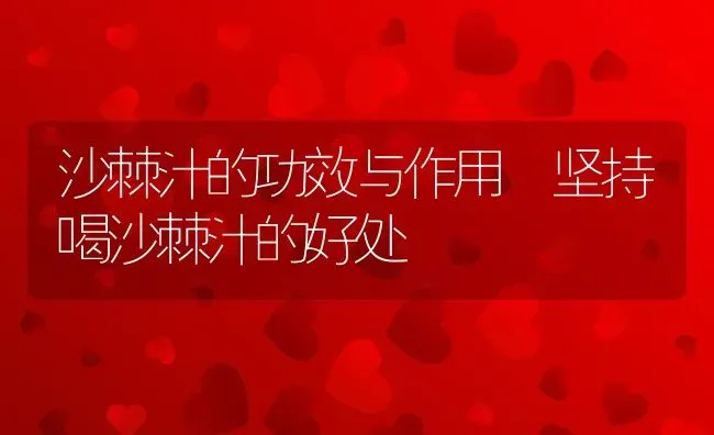 沙棘汁的功效与作用 坚持喝沙棘汁的好处 | 养殖资料投稿