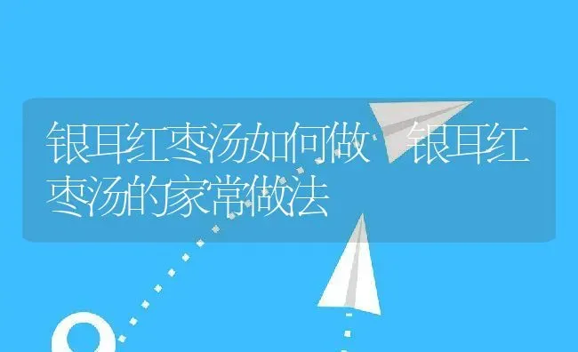 银耳红枣汤如何做 银耳红枣汤的家常做法 | 养殖资料投稿