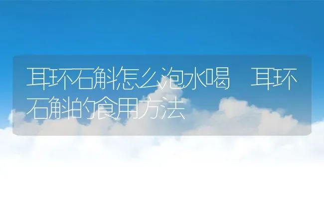 耳环石斛怎么泡水喝 耳环石斛的食用方法 | 养殖资料投稿