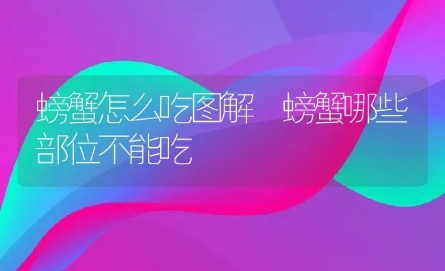 螃蟹怎么吃图解 螃蟹哪些部位不能吃 | 养殖资料投稿