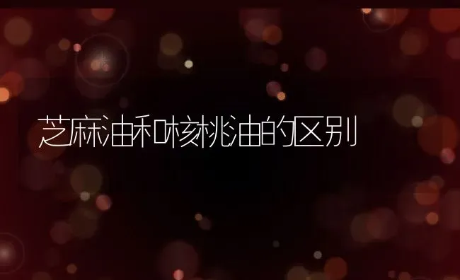 芝麻油和核桃油的区别 | 养殖资料投稿