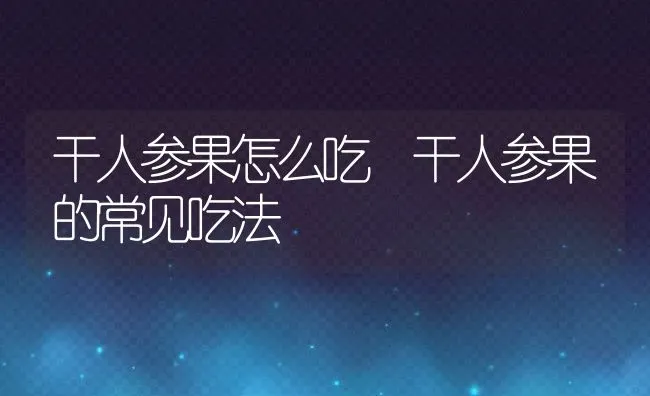 干人参果怎么吃 干人参果的常见吃法 | 养殖资料投稿