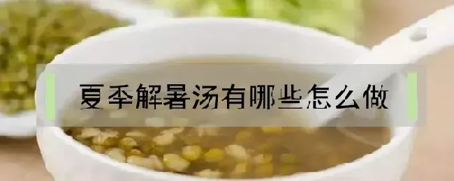 夏季解暑汤有哪些怎么做