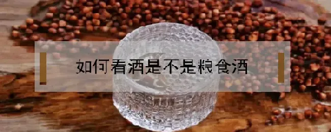 如何看酒是不是粮食做的酒？