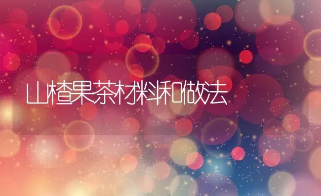 山楂果茶材料和做法 | 养殖资料投稿