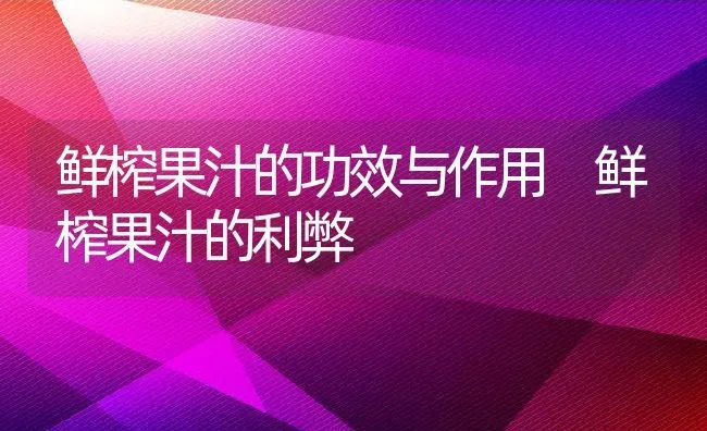 鲜榨果汁的功效与作用 鲜榨果汁的利弊 | 养殖资料投稿