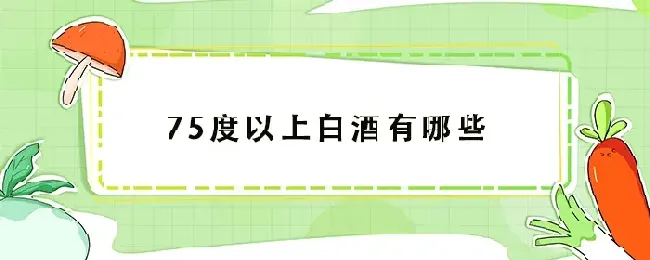 75度以上白酒有哪些