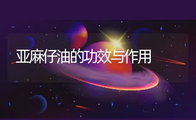 亚麻仔油的功效与作用 | 养殖资料投稿