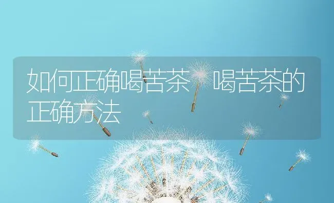 如何正确喝苦茶 喝苦茶的正确方法 | 养殖资料投稿