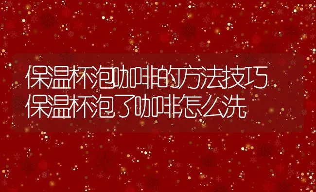 保温杯泡咖啡的方法技巧 保温杯泡了咖啡怎么洗 | 养殖资料投稿