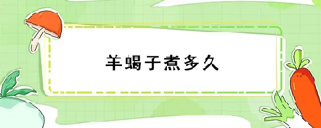 羊蝎子煮多久