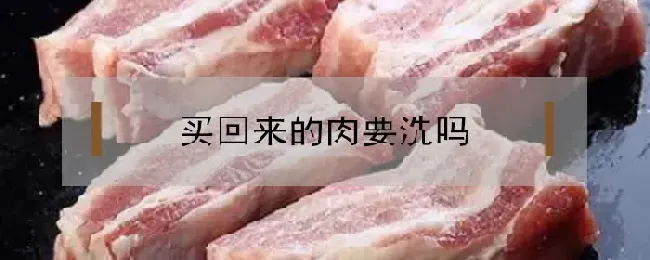 买回来的肉要洗吗