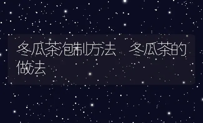 冬瓜茶泡制方法 冬瓜茶的做法 | 养殖资料投稿