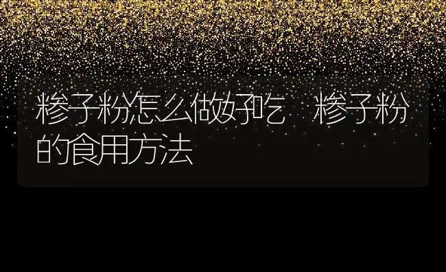 糁子粉怎么做好吃 糁子粉的食用方法 | 养殖资料投稿