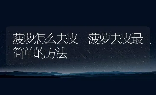 菠萝怎么去皮 菠萝去皮最简单的方法 | 养殖资料投稿