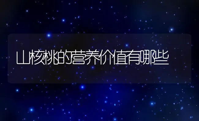山核桃的营养价值有哪些 | 养殖资料投稿