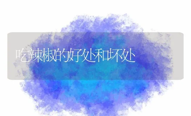 吃辣椒的好处和坏处 | 养殖资料投稿