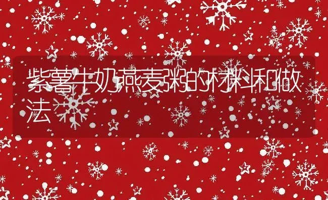 紫薯牛奶燕麦粥的材料和做法 | 养殖资讯