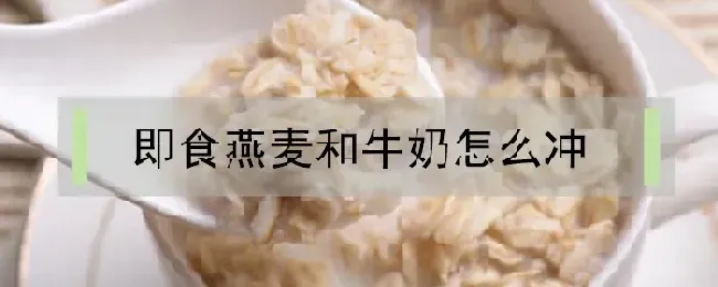 即食燕麦和牛奶怎么冲