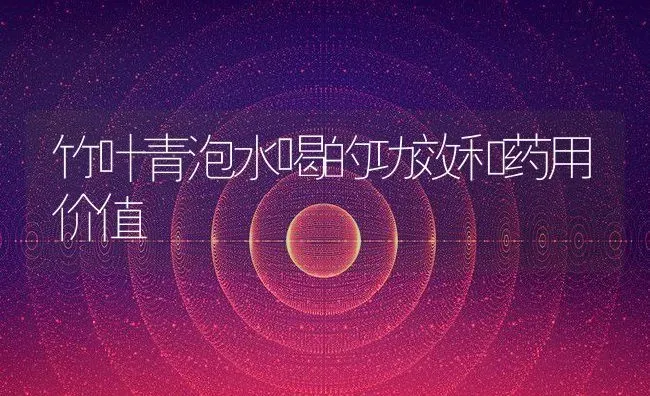 竹叶青泡水喝的功效和药用价值 | 养殖资料投稿