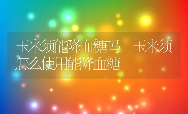 玉米须能降血糖吗 玉米须怎么使用能降血糖 | 养殖资料投稿