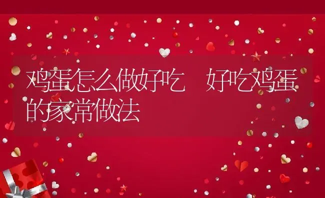 鸡蛋怎么做好吃 好吃鸡蛋的家常做法 | 养殖资料投稿
