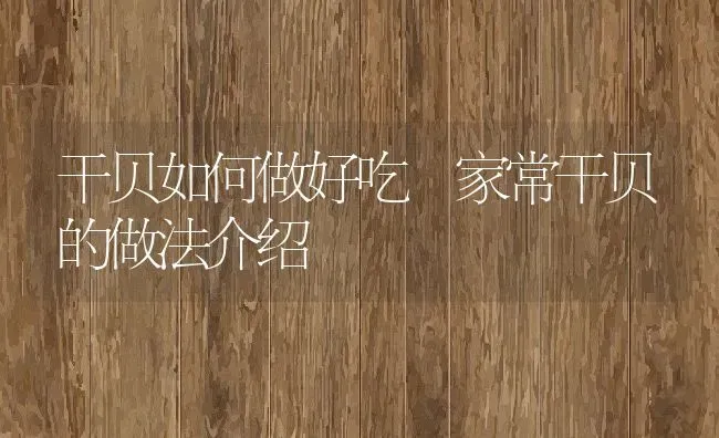 干贝如何做好吃 家常干贝的做法介绍 | 养殖资料投稿