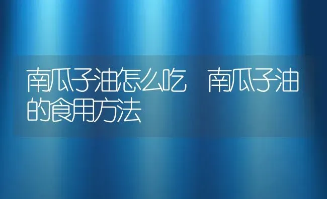 南瓜子油怎么吃 南瓜子油的食用方法 | 养殖资料投稿