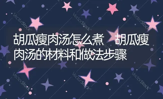 胡瓜瘦肉汤怎么煮 胡瓜瘦肉汤的材料和做法步骤 | 养殖资料投稿