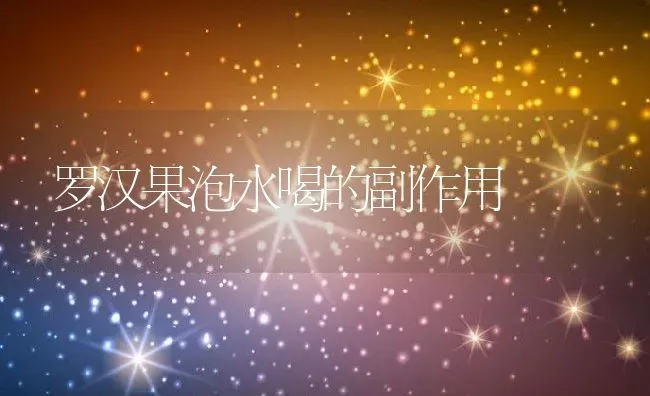 罗汉果泡水喝的副作用 | 养殖资料投稿