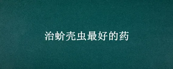 治蚧壳虫最好的药