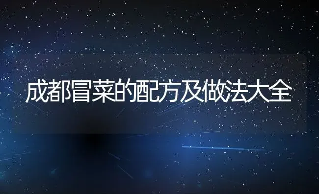 成都冒菜的配方及做法大全 | 养殖资料投稿