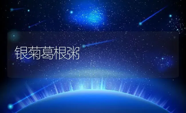 银菊葛根粥 | 养殖资讯