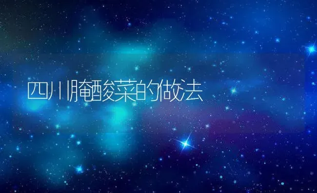 四川腌酸菜的做法 | 养殖资料投稿