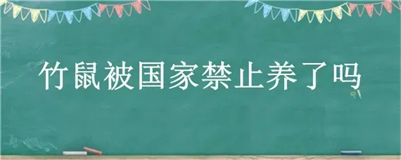 竹鼠被国家禁止养了吗