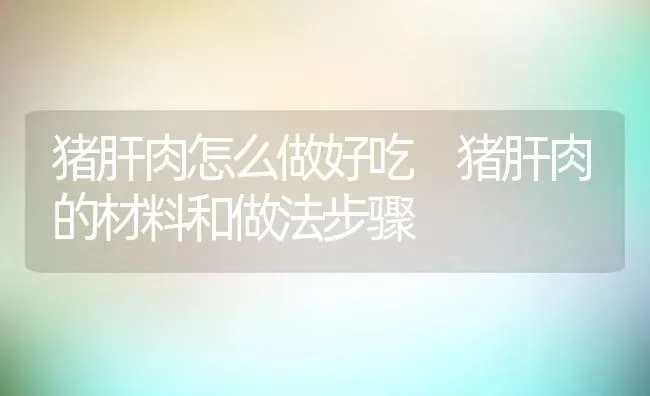 猪肝肉怎么做好吃 猪肝肉的材料和做法步骤 | 养殖资料投稿