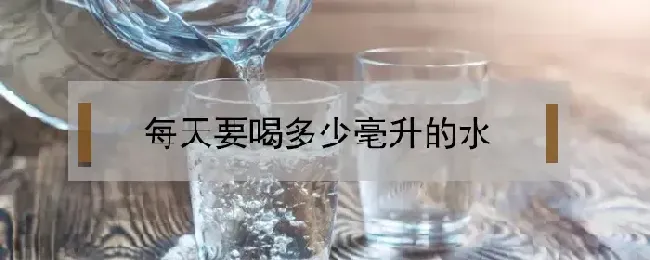 每天要喝多少毫升的水