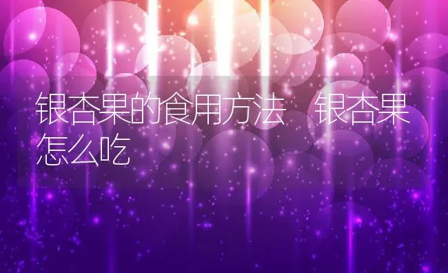 银杏果的食用方法 银杏果怎么吃 | 养殖资料投稿